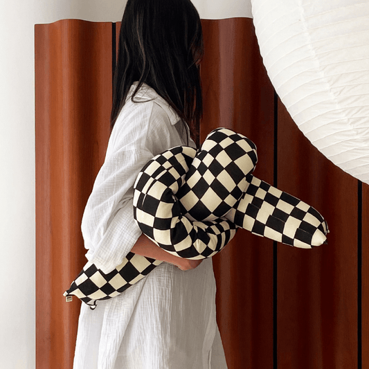 Checkerboard Knot Pillow - Rumi Living