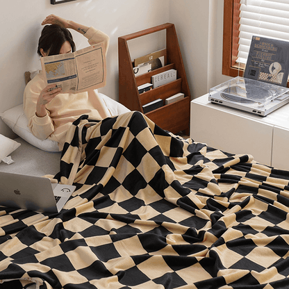 Checkerboard Throw Blanket - Rumi Living