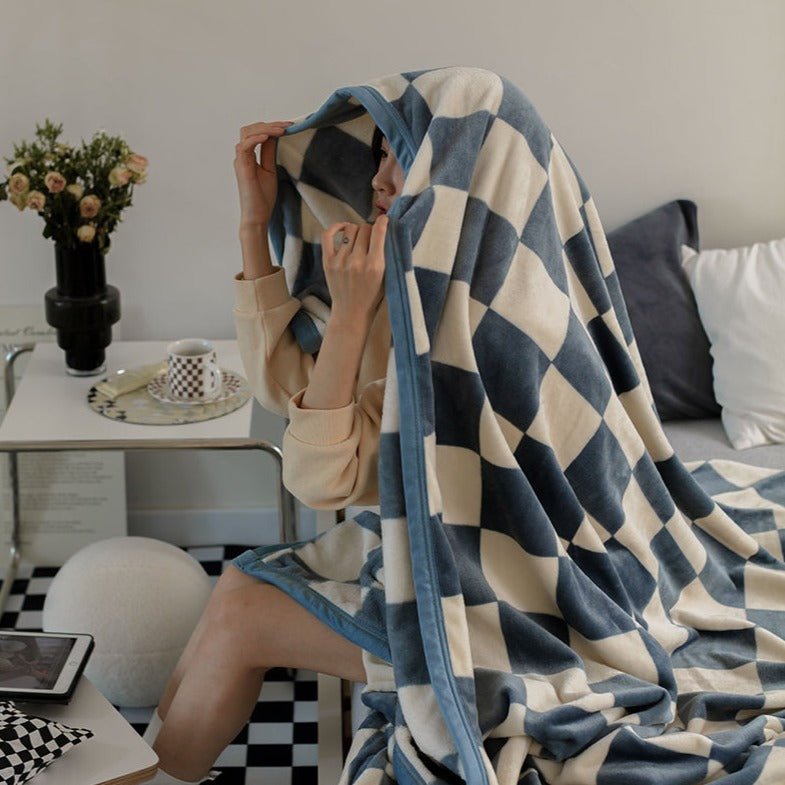 Checkerboard Throw Blanket - Rumi Living