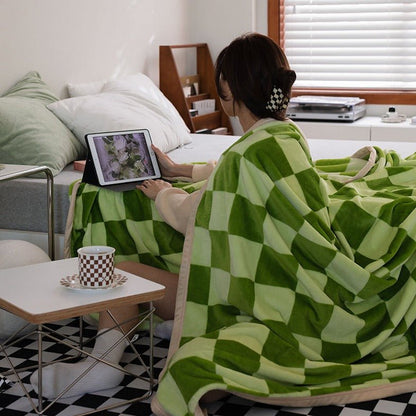 Checkerboard Throw Blanket - Rumi Living