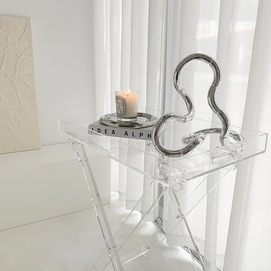 Clear Acrylic Folding Table - Rumi Living