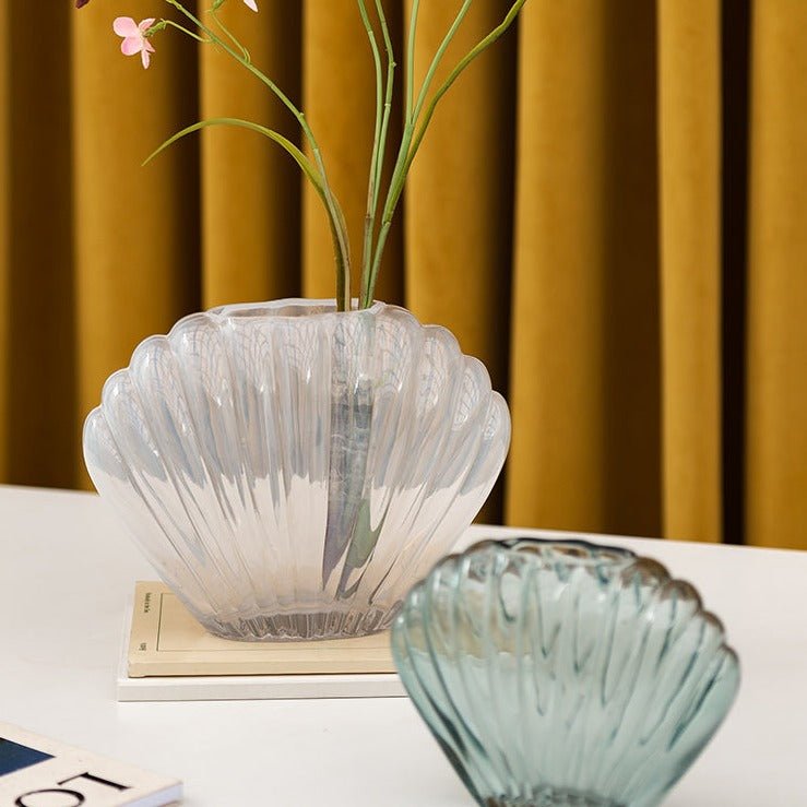 Clear Seashell Vase - Rumi Living