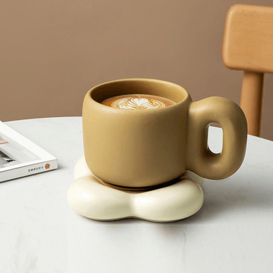200ml Ceramic Mug Cute Cloud Decorative Plate Coffee Cup Set Creative  Ceramic Cup Gift Box Modern Living Room Home Decoration