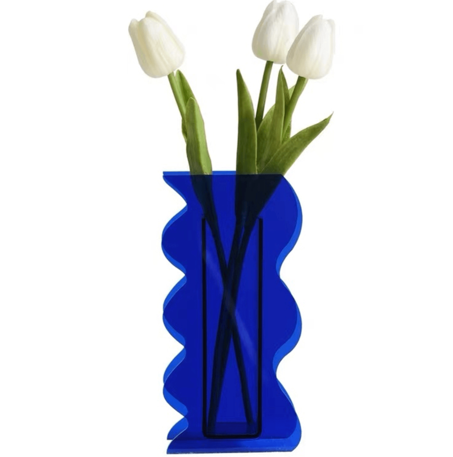 Contemporary Wavy Acrylic Vase - Rumi Living