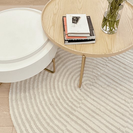 Cream Wabi-Sabi Textured Rug - Rumi Living