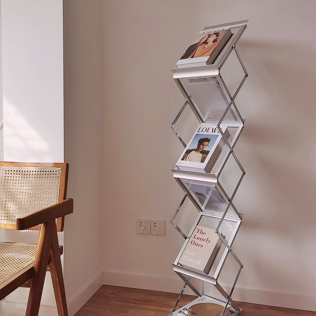 Foldable Magazine + Book Display Stand - Rumi Living