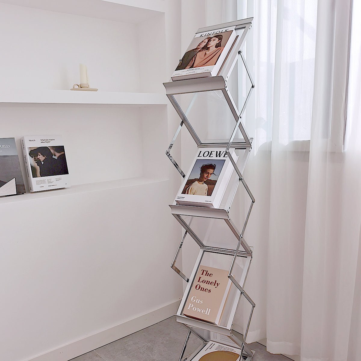 Foldable Magazine + Book Display Stand - Rumi Living