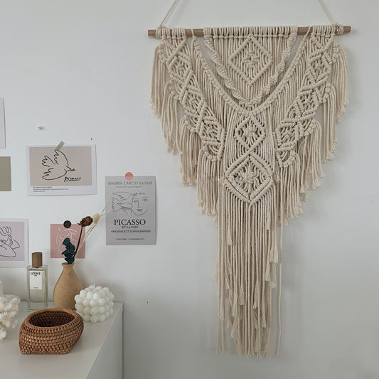 Handwoven Crochet Hanging Wall Tapestry - Rumi Living