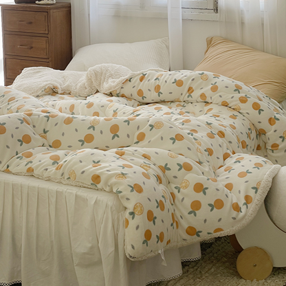 Peach + Orange + Teddy Fleece Blankets