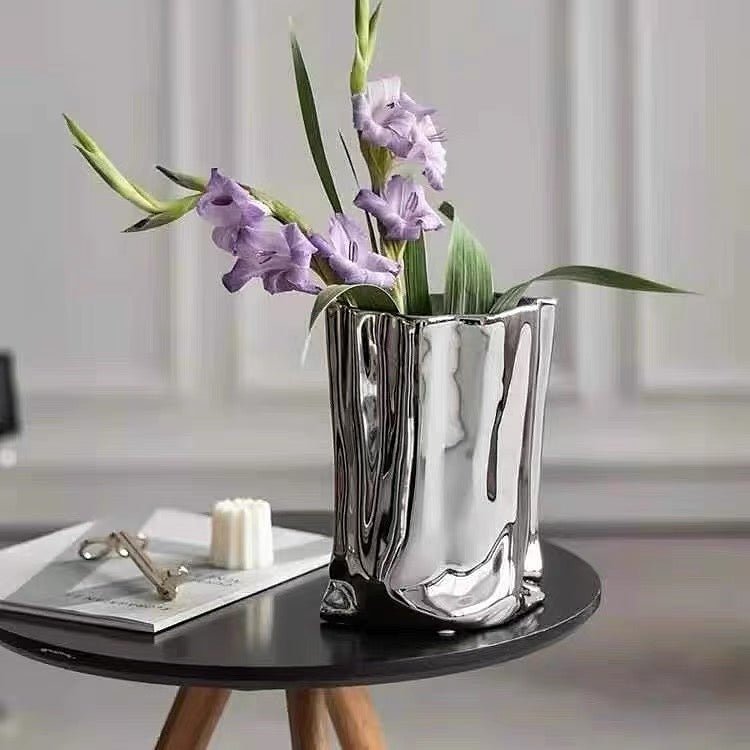 Izzy Paper Vase - Silver - Rumi Living