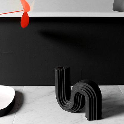 Minimal Handshaped Curved Ceramic Vase - Rumi Living