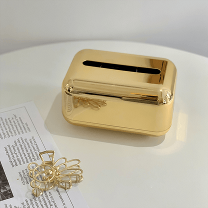 Minimalist Metallic Tissue Box - Rumi Living