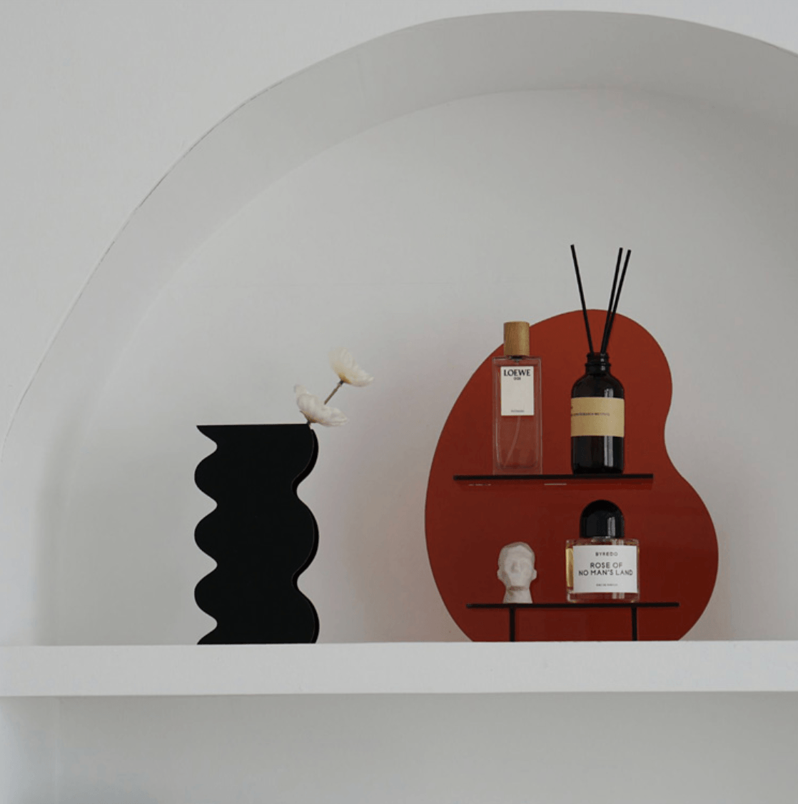 Modern Acrylic Standing Shelf - Rumi Living