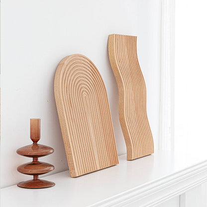 Nordic Arch Wavy Wooden Tray - Rumi Living