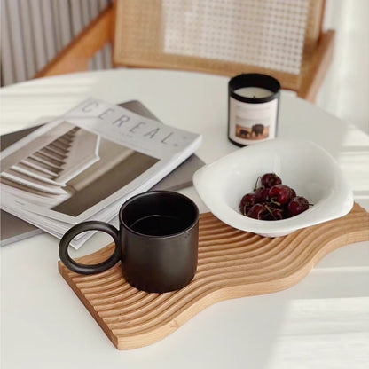 Nordic Arch Wavy Wooden Tray - Rumi Living