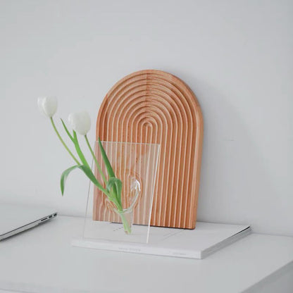 Nordic Arch Wavy Wooden Tray - Rumi Living