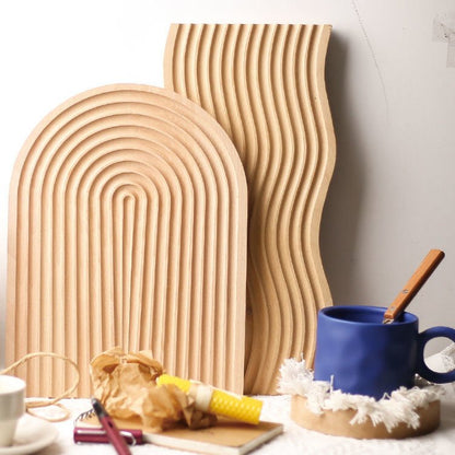 Nordic Arch Wavy Wooden Tray - Rumi Living