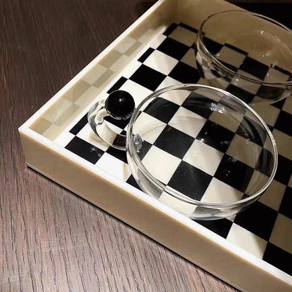 Retro Checkerboard Acrylic Tray - Rumi Living