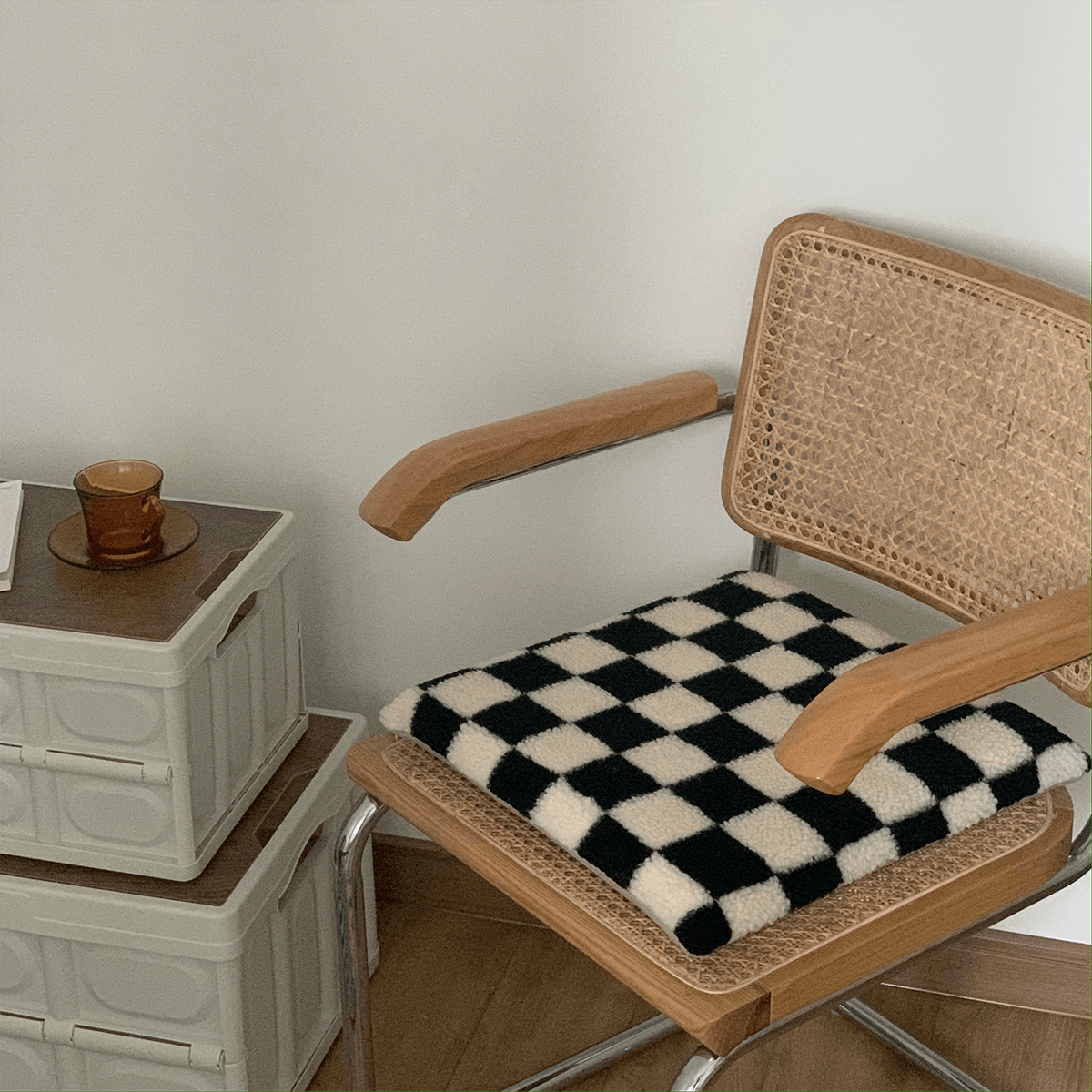 Retro Checkered Seat Cushion - Rumi Living