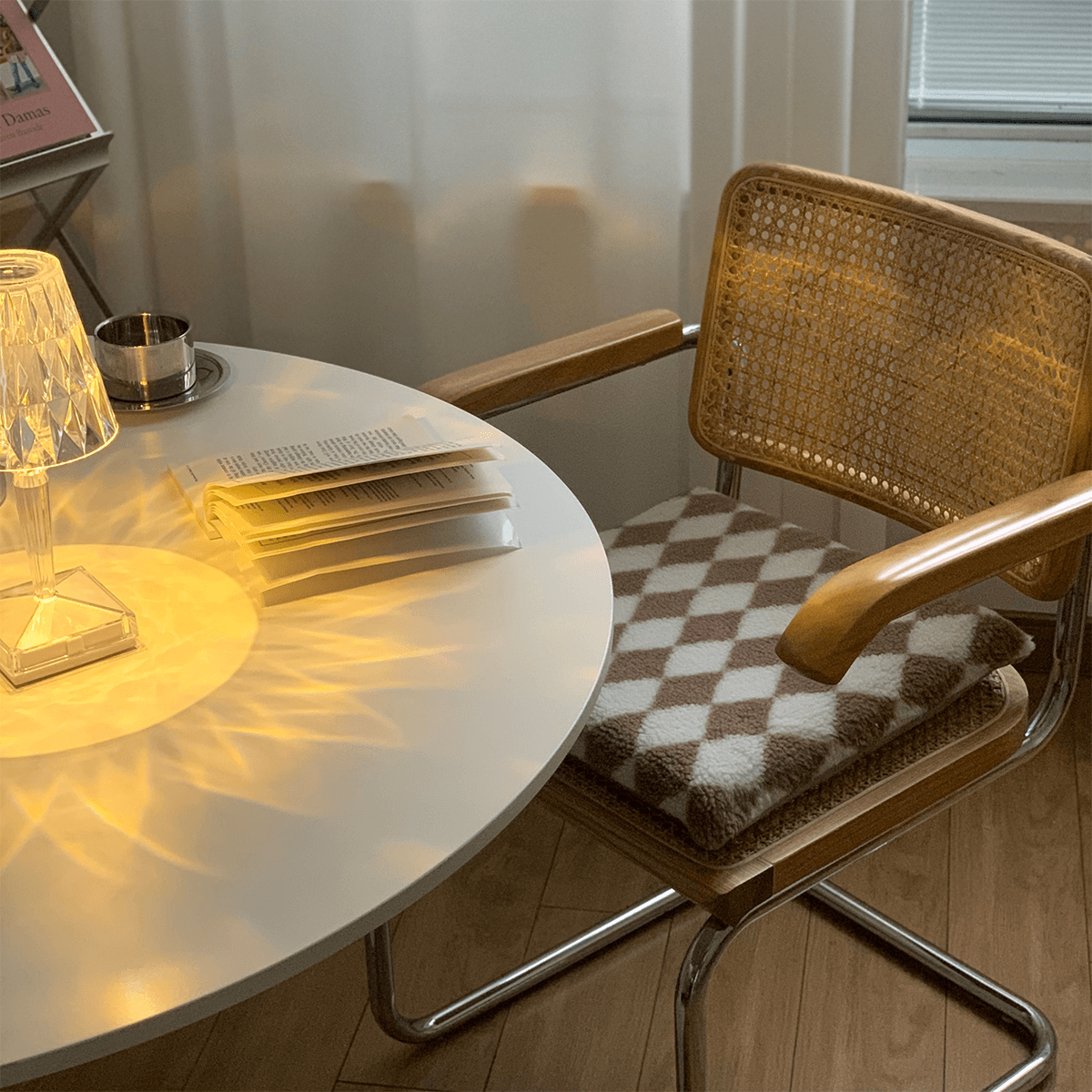 Retro Checkered Seat Cushion Rumi Living