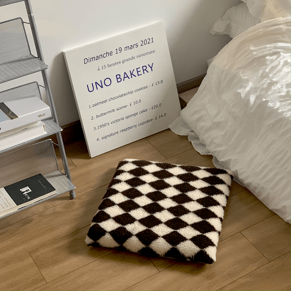 Retro Checkered Seat Cushion - Rumi Living