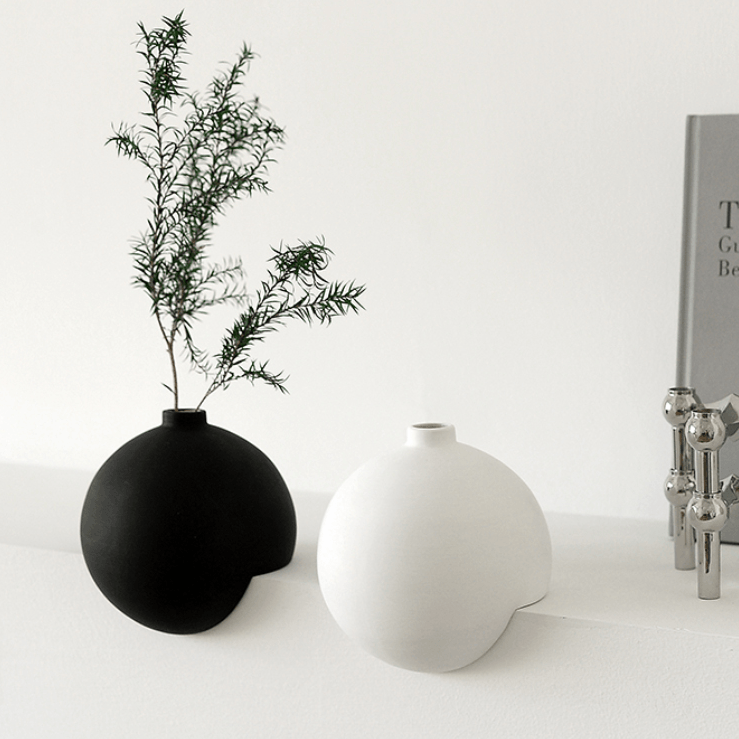 Right-Angle Spherical Sculptural Vase - Rumi Living