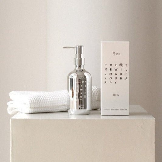 Silver Bathroom Refillable Dispensers - Rumi Living
