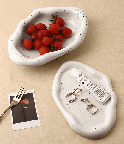 Silver + Speckled Dish Trays - Rumi Living