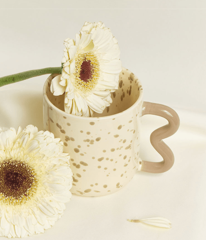 Speckled Wavy Ceramic Mug - Rumi Living