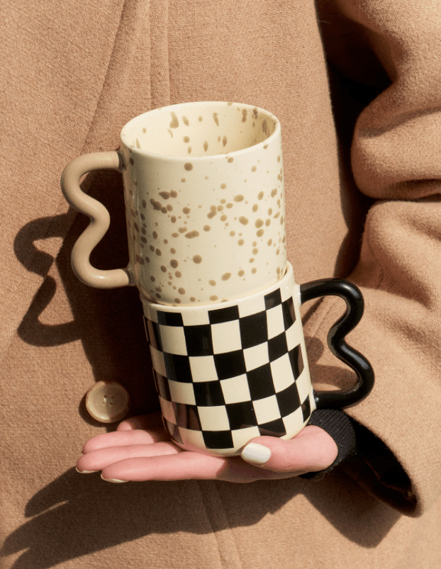Speckled Wavy Ceramic Mug - Rumi Living