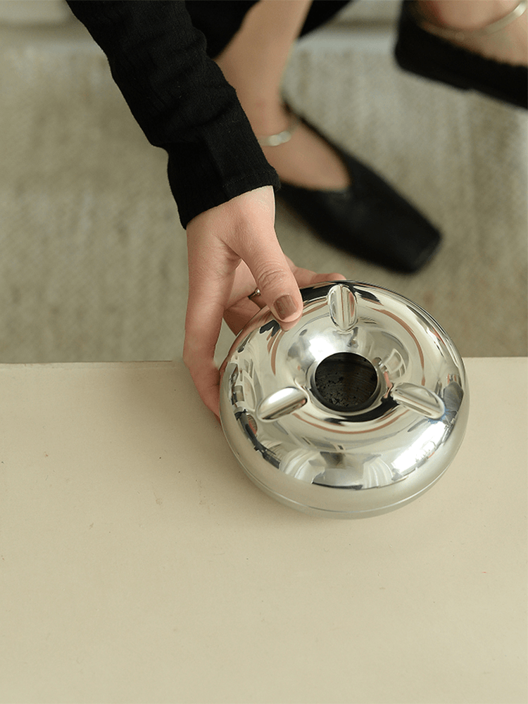 Stainless Steel Donut Ashtray - Rumi Living