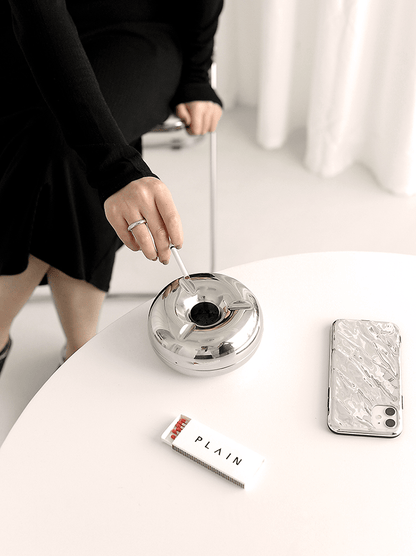 Stainless Steel Donut Ashtray - Rumi Living