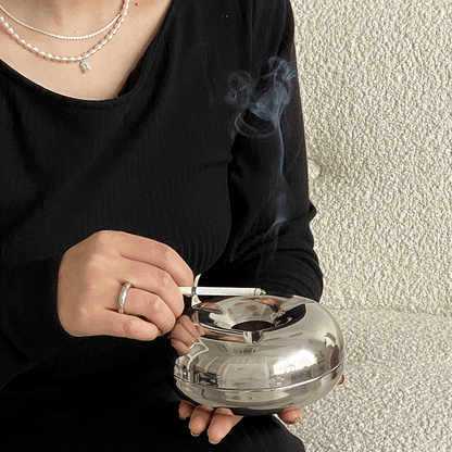 Stainless Steel Donut Ashtray - Rumi Living