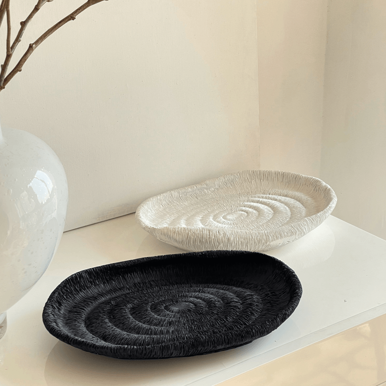 Textured Resin Fruit Dish Tray - Rumi Living