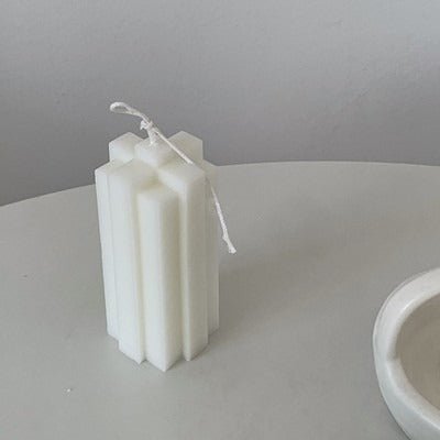 White Non-Scented Shaped Candles - Rumi Living