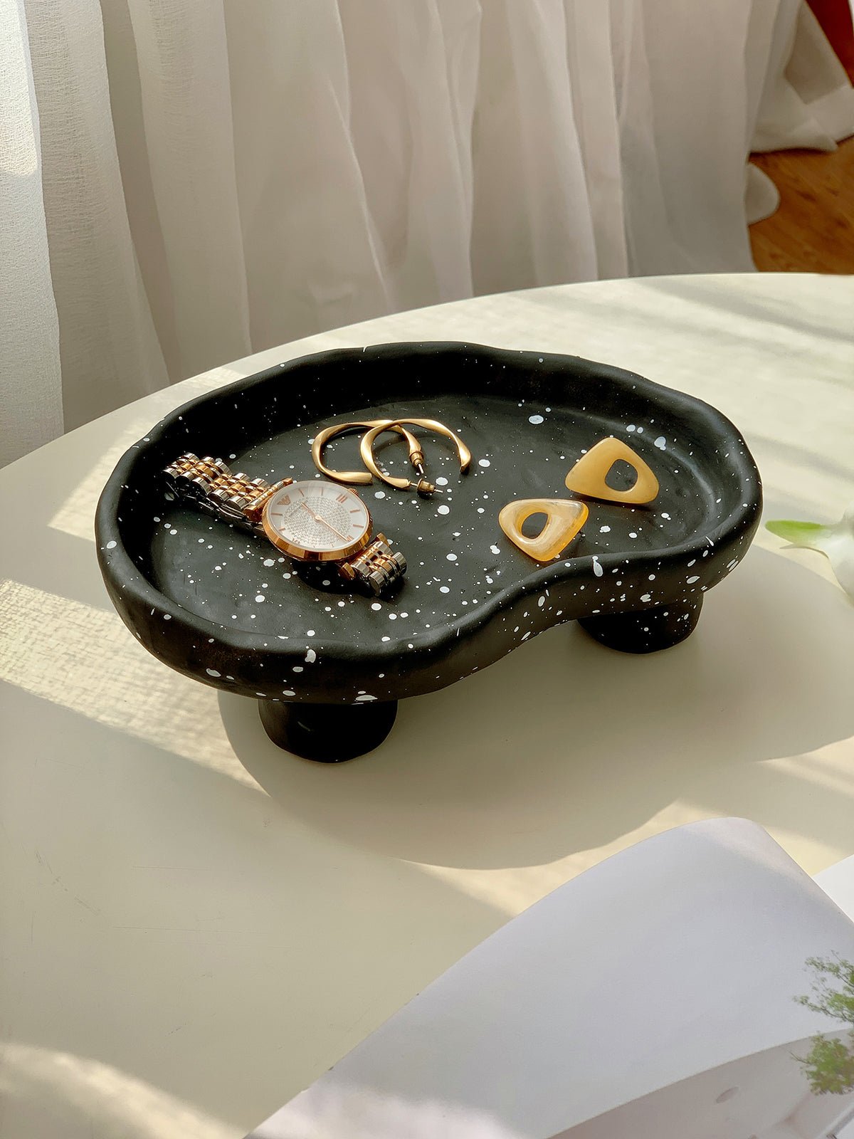 Yin Yang Resin Jewellery Trinket Tray